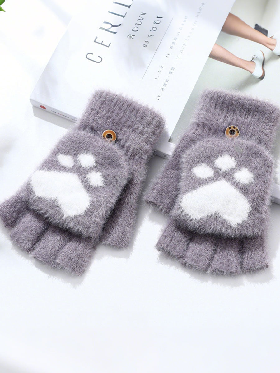 Luvas de pata de gato feminino