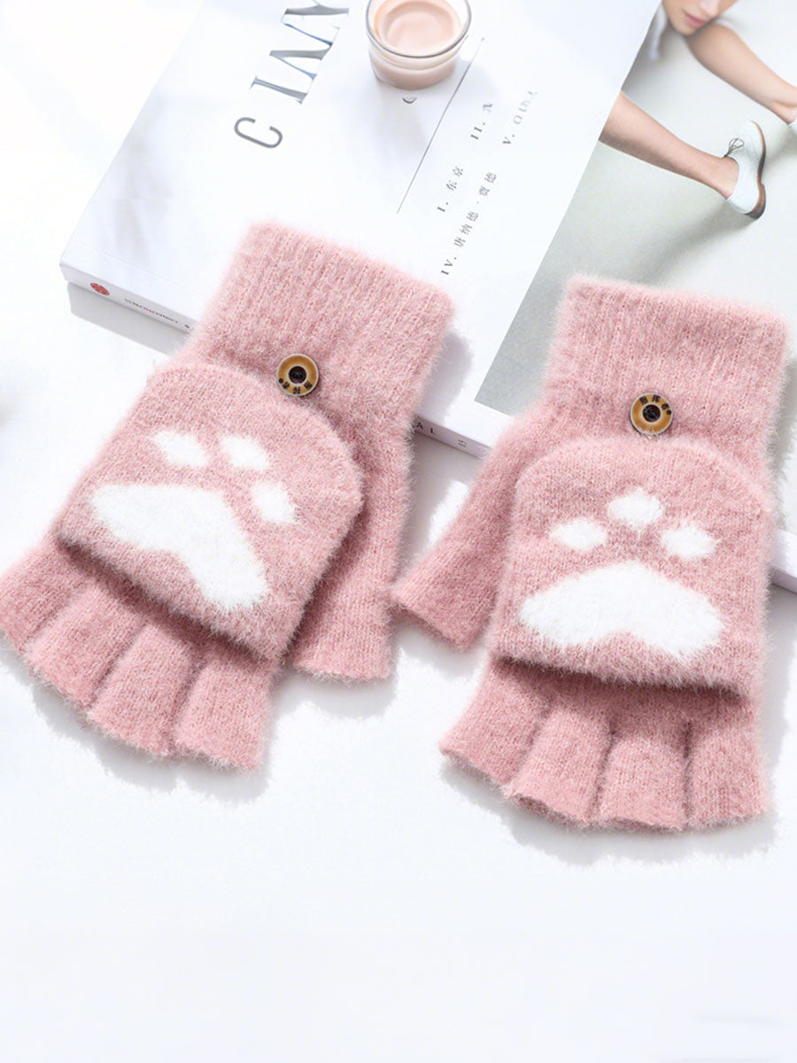 Luvas de pata de gato feminino
