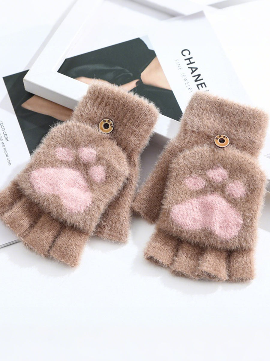 Luvas de pata de gato feminino