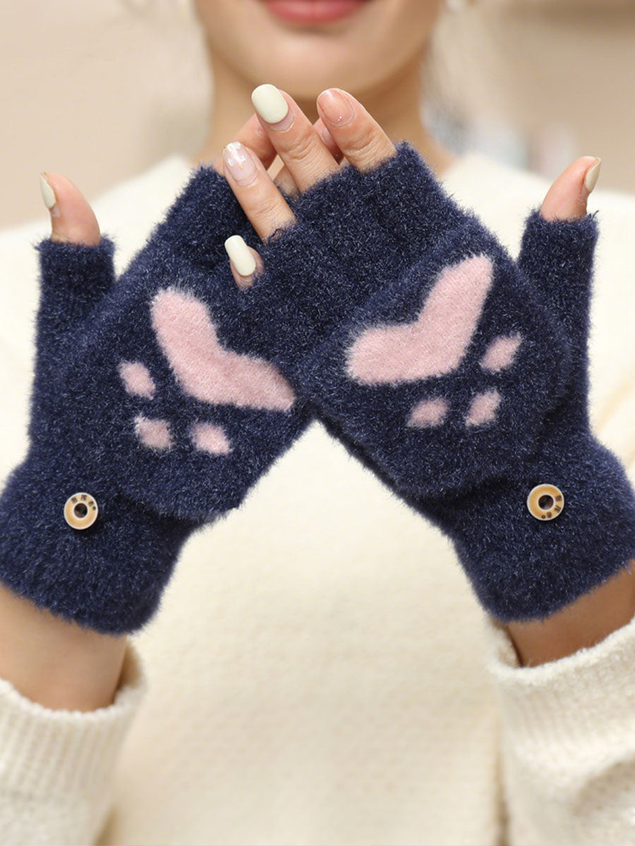 Luvas de pata de gato feminino