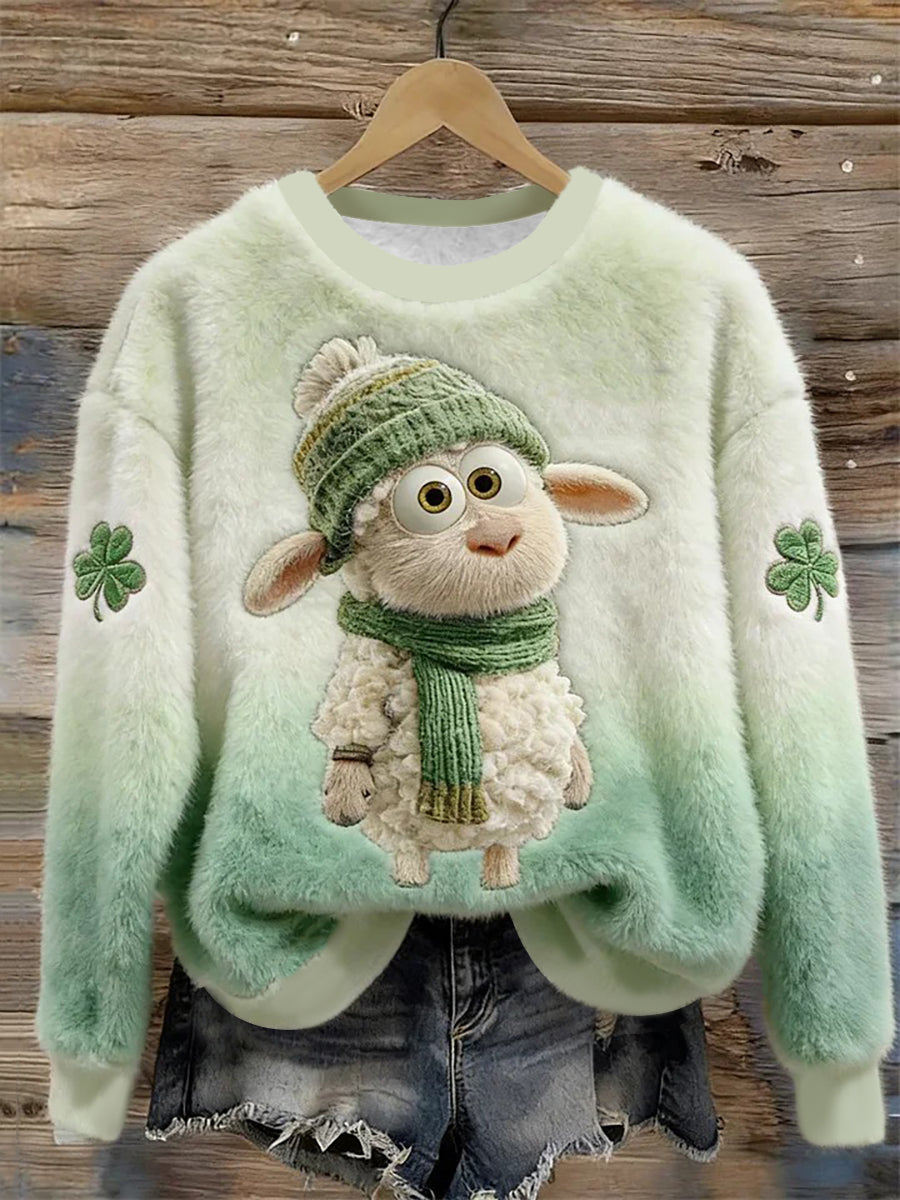 Women's St. Patrick's Day Animal Flanela Hoodie