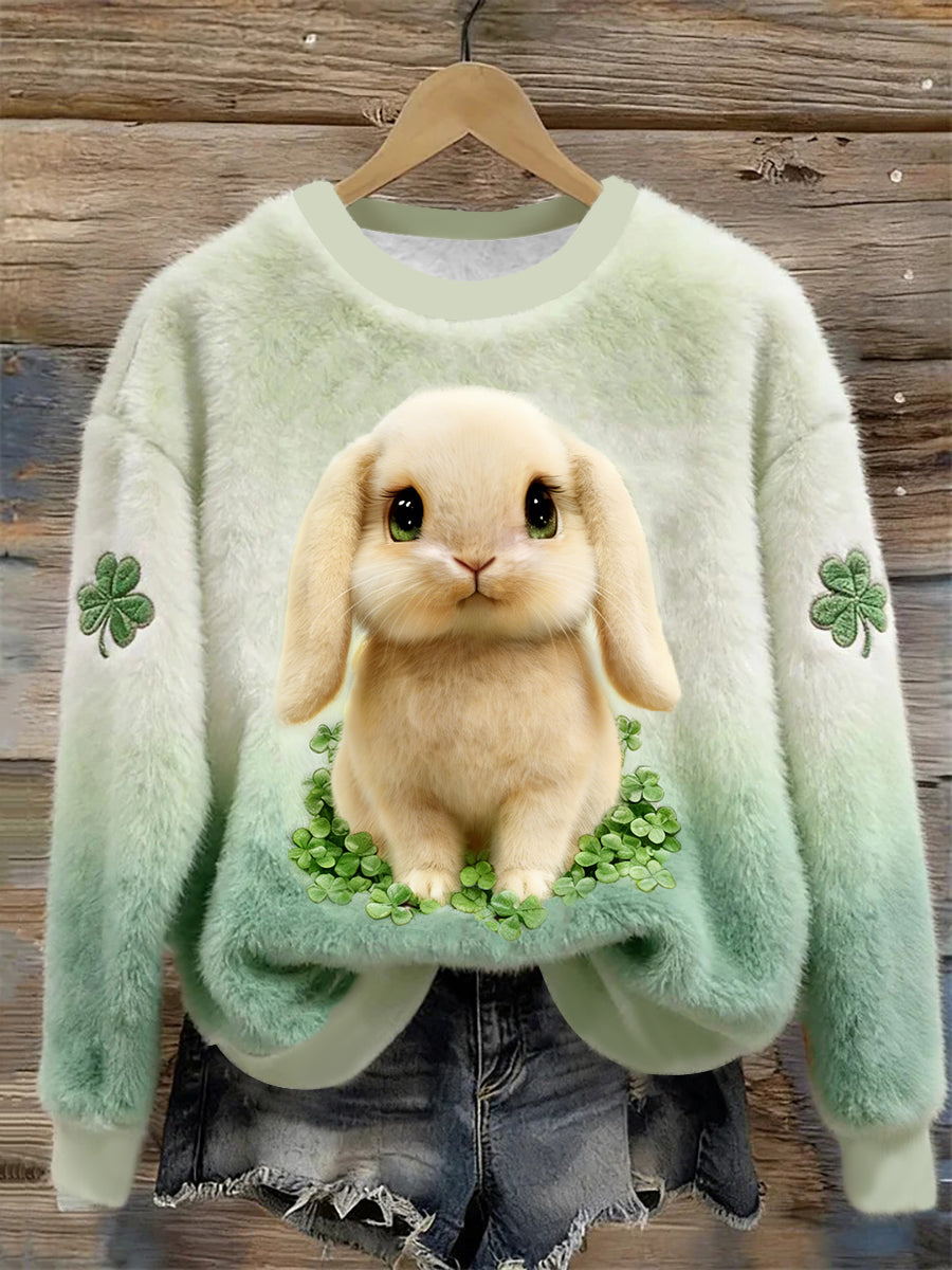 Women's St. Patrick's Day Animal Flanela Hoodie