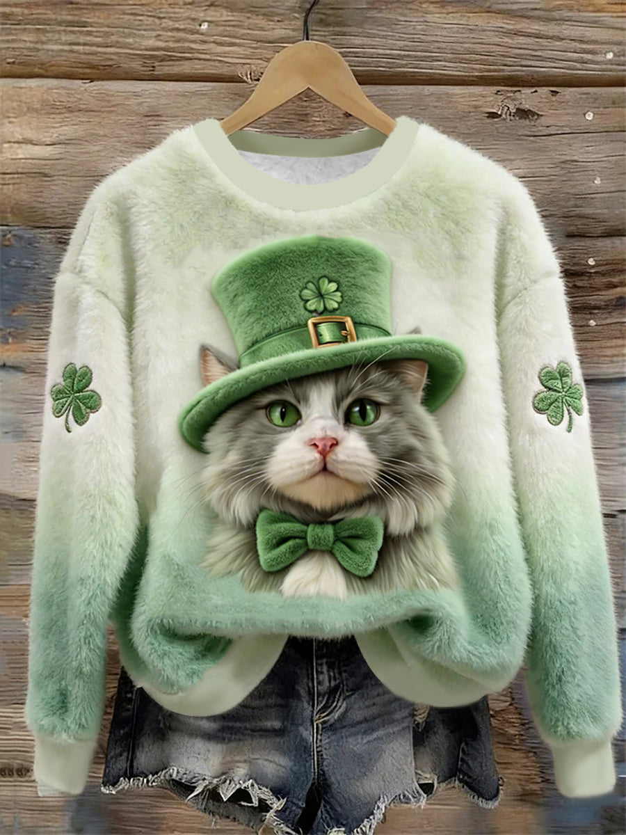 Women's St. Patrick's Day Animal Flanela Hoodie