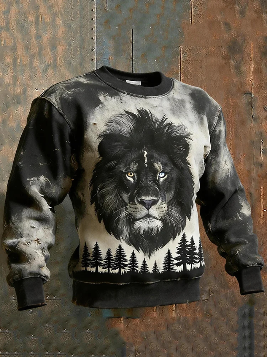 Camisola de gola do leão dos homens