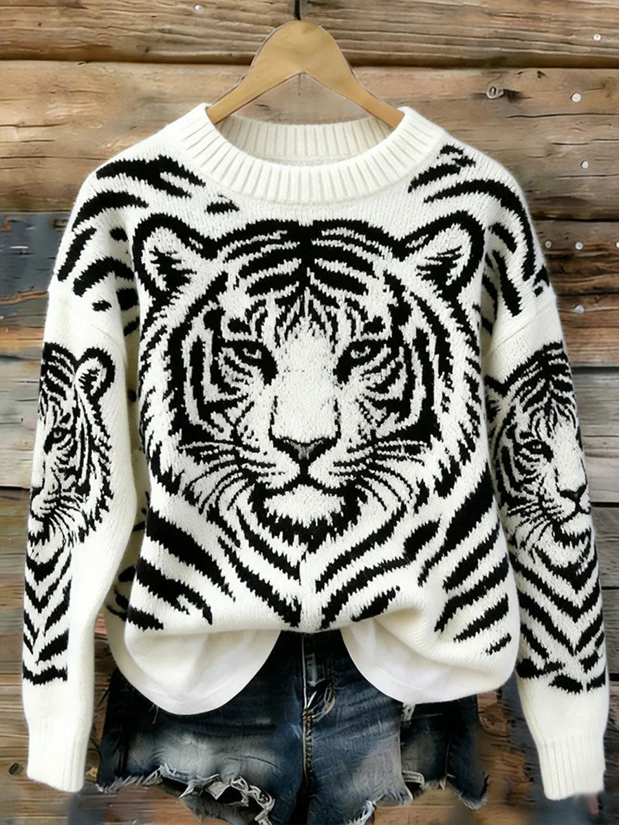 Top casual de animal print feminino