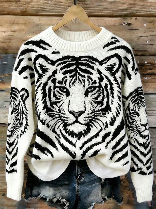 Top casual de animal print feminino