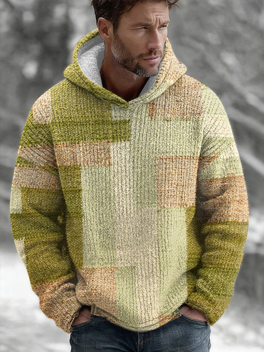 Hoodie de arte geométrica masculino