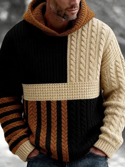 Hoodie de arte geométrica masculino