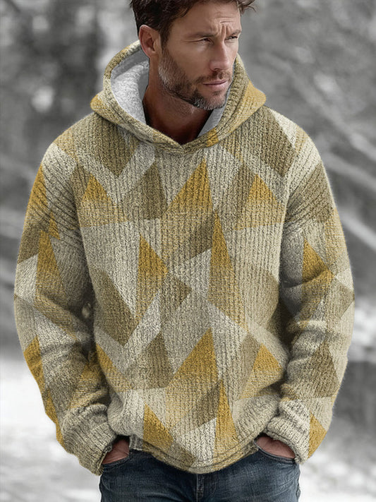 Hoodie de arte geométrica masculino