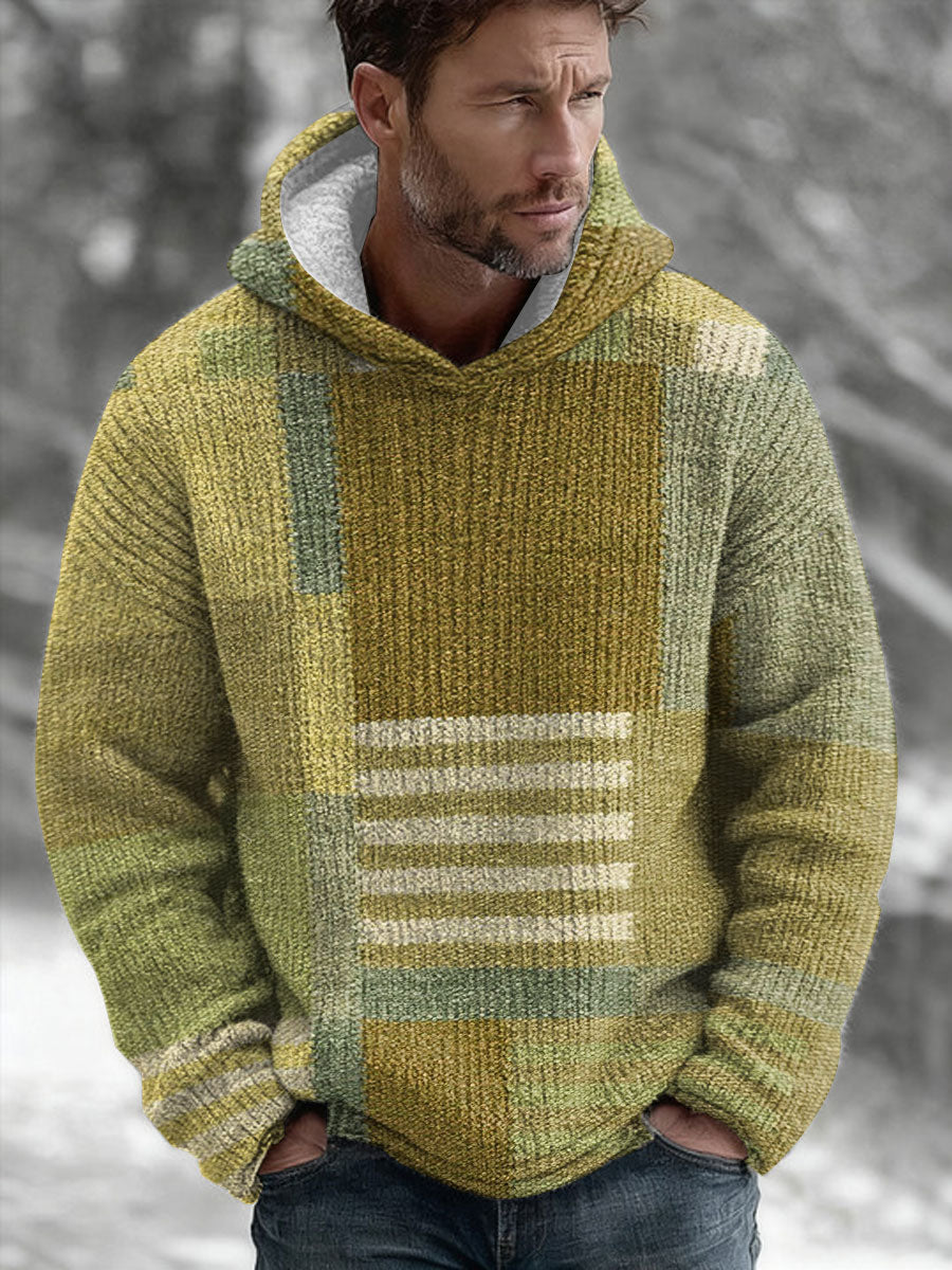 Hoodie de arte geométrica masculino