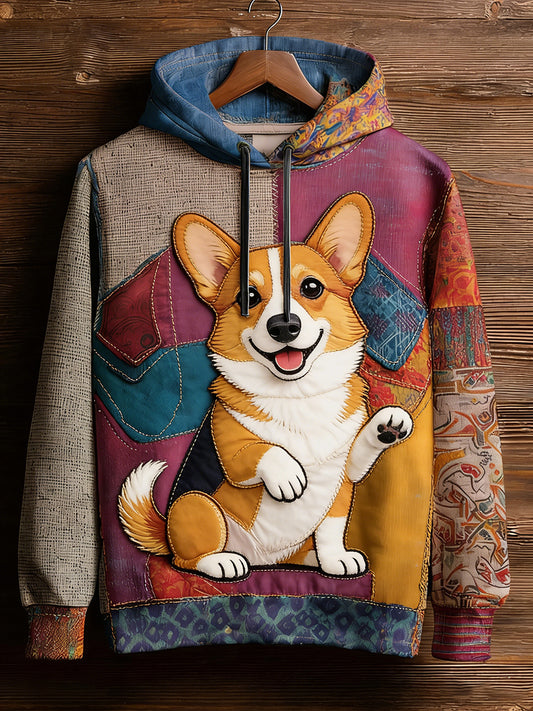 Unisex Retro Animal Art Imprimir Camisola Casual confortável