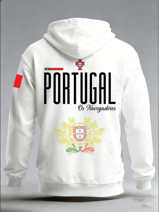 Moletom Impresso Masculino Copa do Mundo de 2026 Portugal Suporte