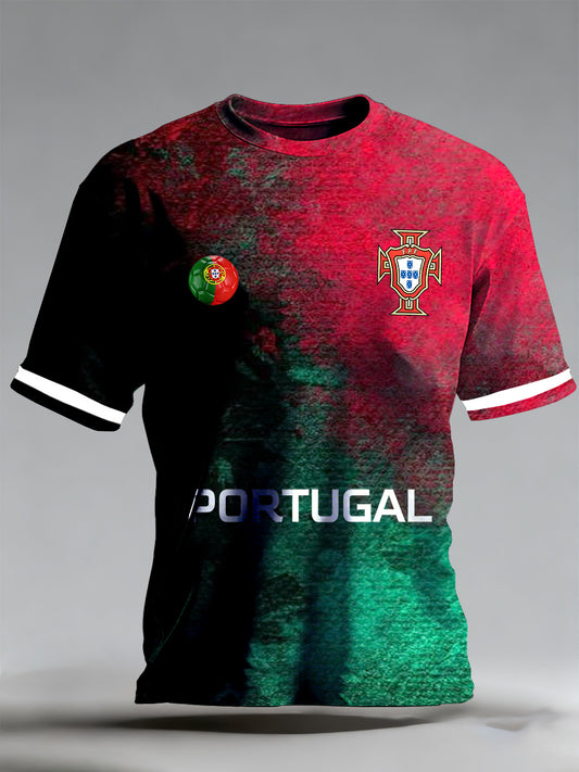 Camiseta Estampada Masculina World Cup Portugal Support 2026