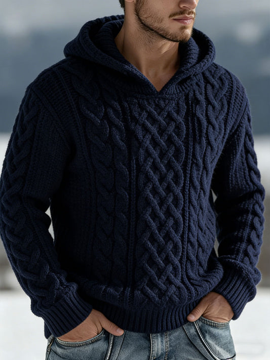 Hoodie de malha outono/inverno masculino