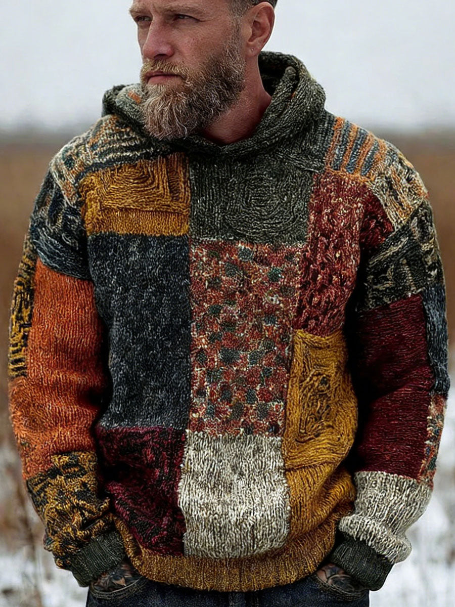 Hoodie de arte geométrica masculino