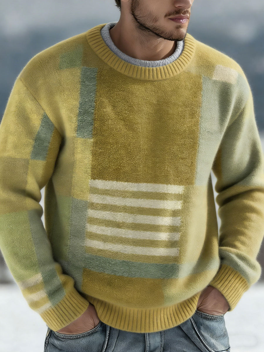 Camisola de arte geométrica masculina