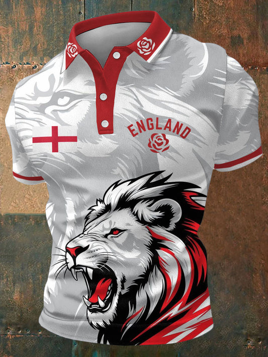 Men's England Rugby Lover impresso Casual Tops