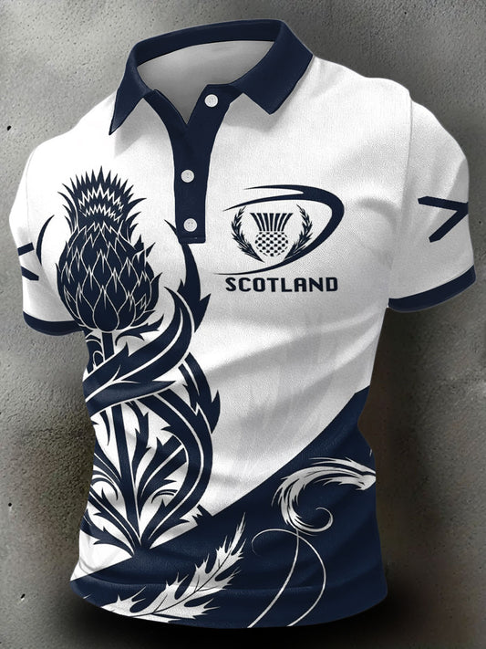 Men's Scotland Rugby Lover impresso Casual Tops