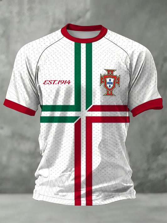 Portugal Men's World Cup Football Support Print T-shirt Comemorativa