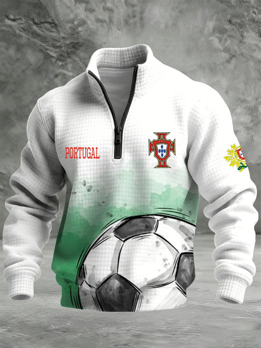 Portugal 2026 World Cup apoiador do homens impresso moletom Stand-Collar
