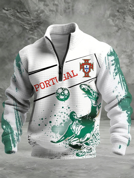 Portugal 2026 World Cup apoiador do homens impresso moletom Stand-Collar
