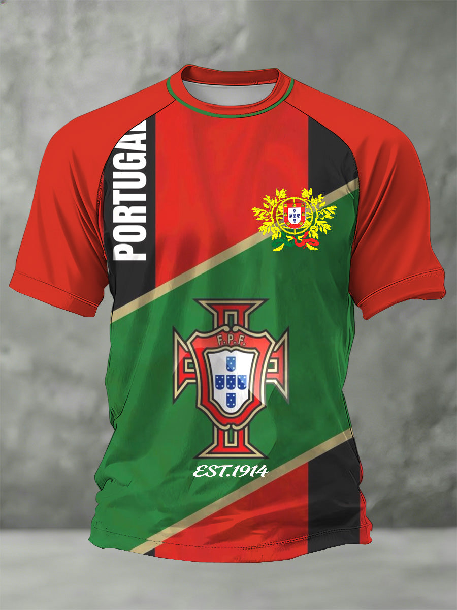 Masculina Portugal 2026 World Cup Apoiador Impresso Camiseta Casual