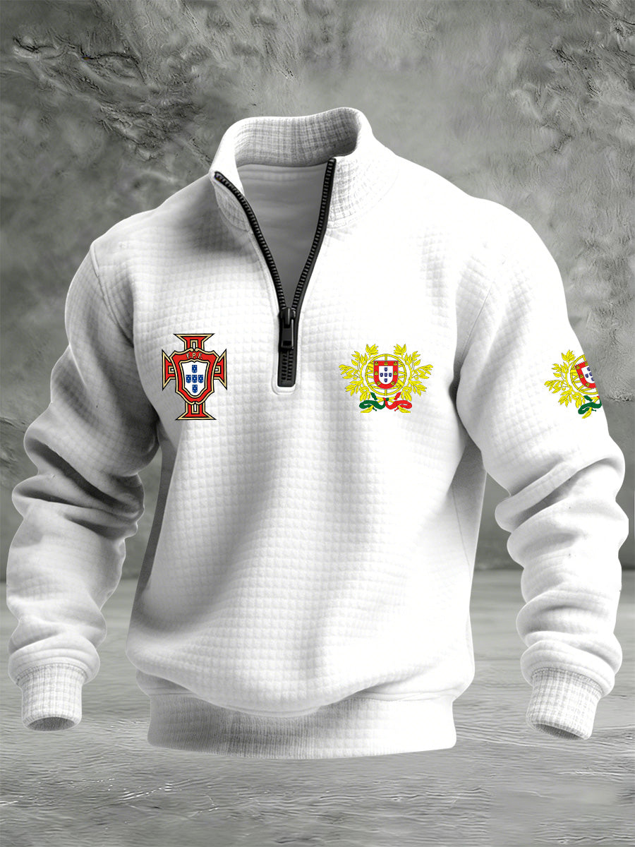 Portugal 2026 World Cup apoiador do homens impresso moletom Stand-Collar