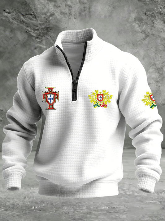 Portugal 2026 World Cup apoiador do homens impresso moletom Stand-Collar