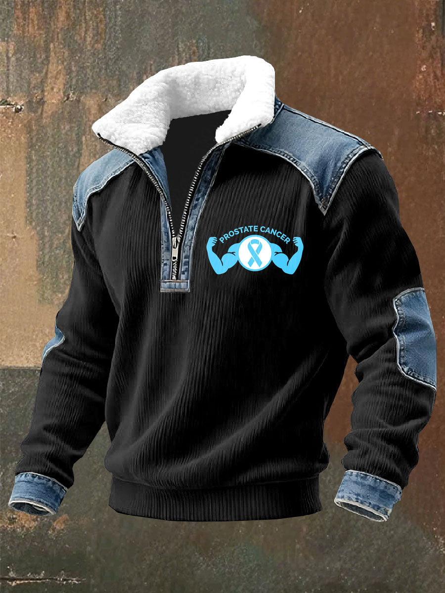 Retro Prostate Cancer Awareness Imprimir Camisola Casual