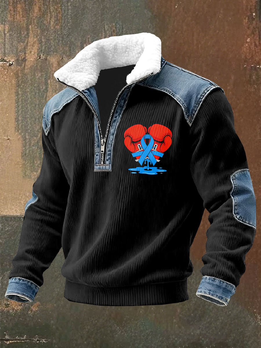 Retro Prostate Cancer Awareness Imprimir Camisola Casual