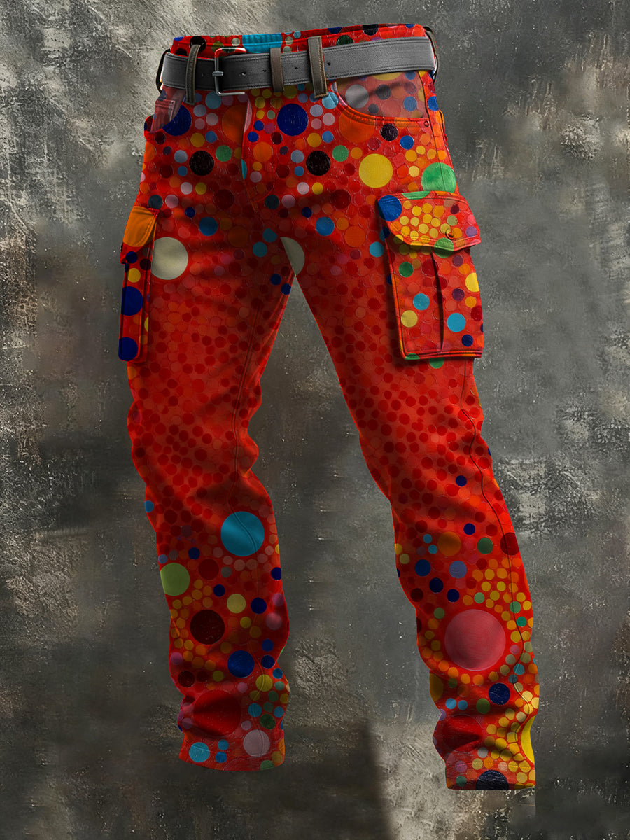 Homens Alemanha Colónia Carnaval calças estampadas