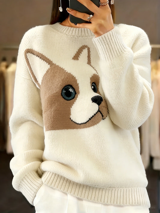 Arte animal retro impressão confortável top de flanela feminino