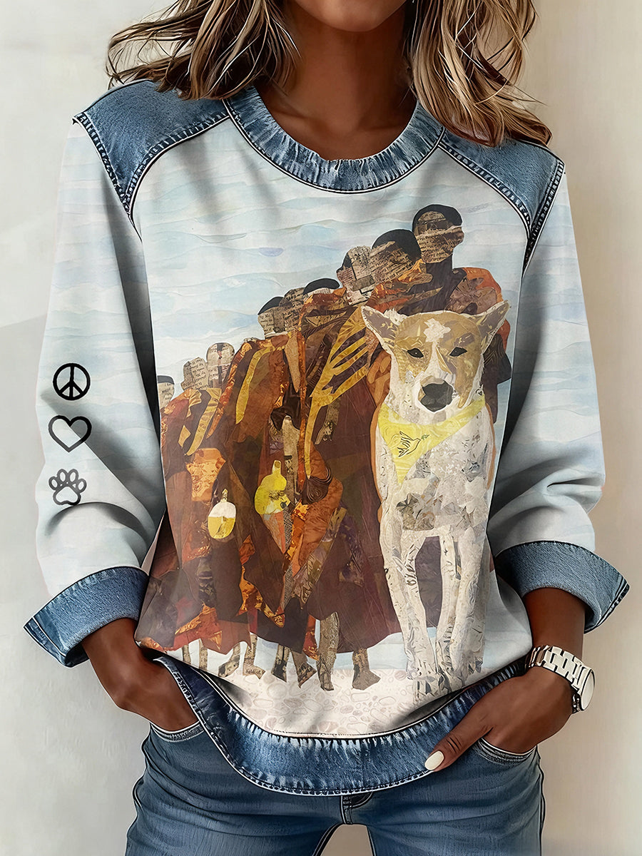 Caminhada das mulheres para a paz Patchwork Top