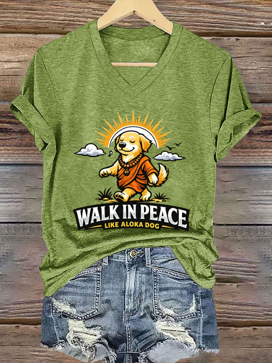 Camiseta Feminina Caminhada Pela Paz Manga Curta