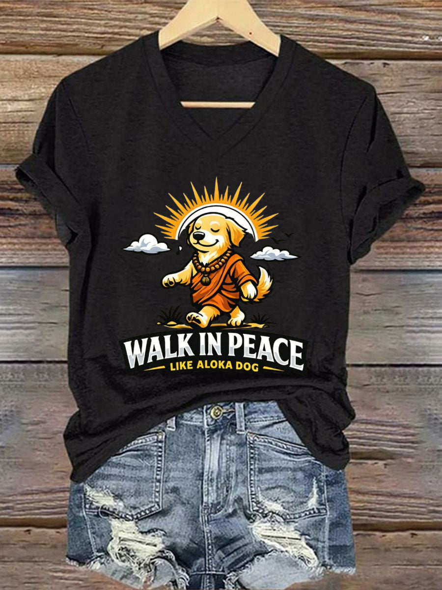 Camiseta Feminina Caminhada Pela Paz Manga Curta