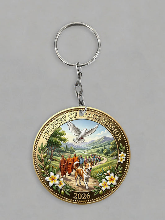 Caminhada pela Paz Rodada Acrílico Chaveiros