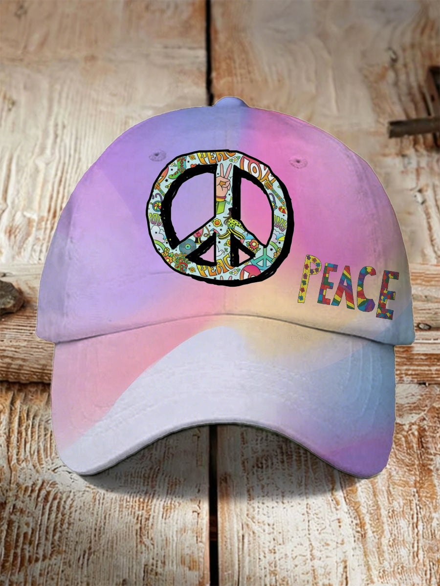 Chapéu estampado elemento "Caminhada pela Paz" das mulheres