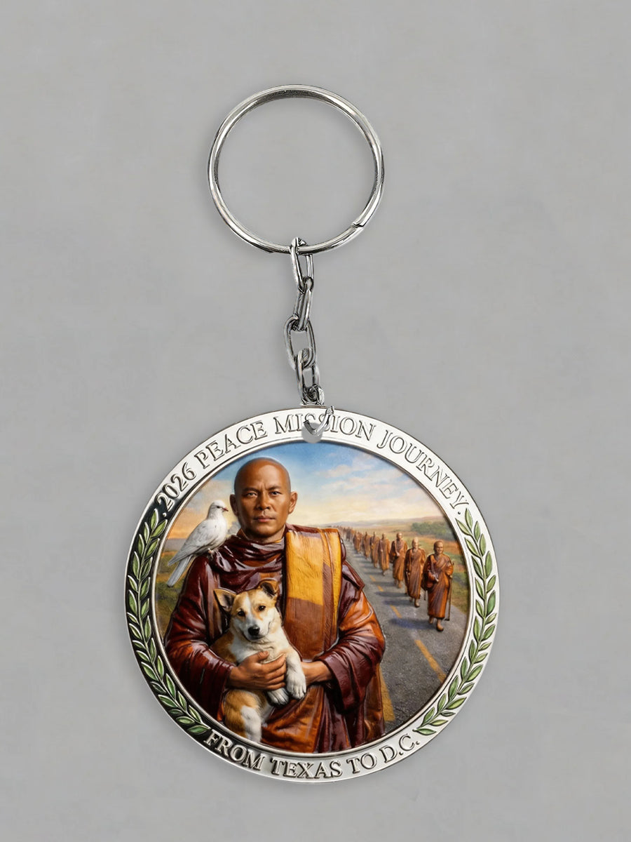 Caminhada pela Paz Rodada Acrílico Chaveiros