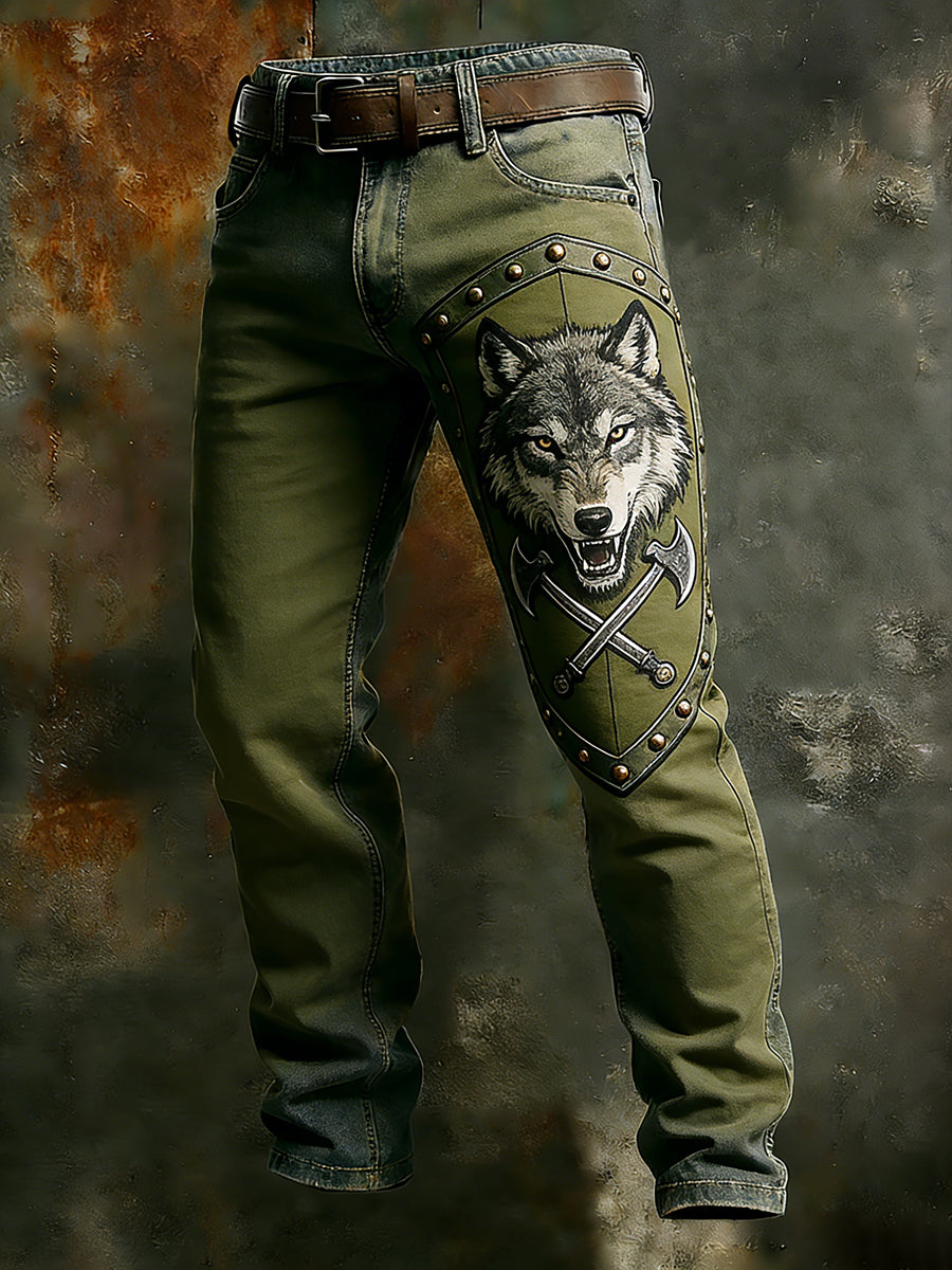 Calças de trabalho casual estilo retro negócio masculino