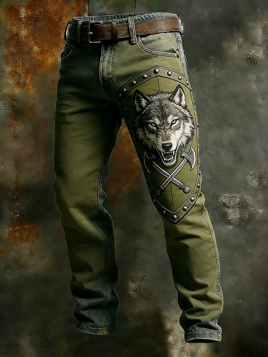 Calças de trabalho casual estilo retro negócio masculino