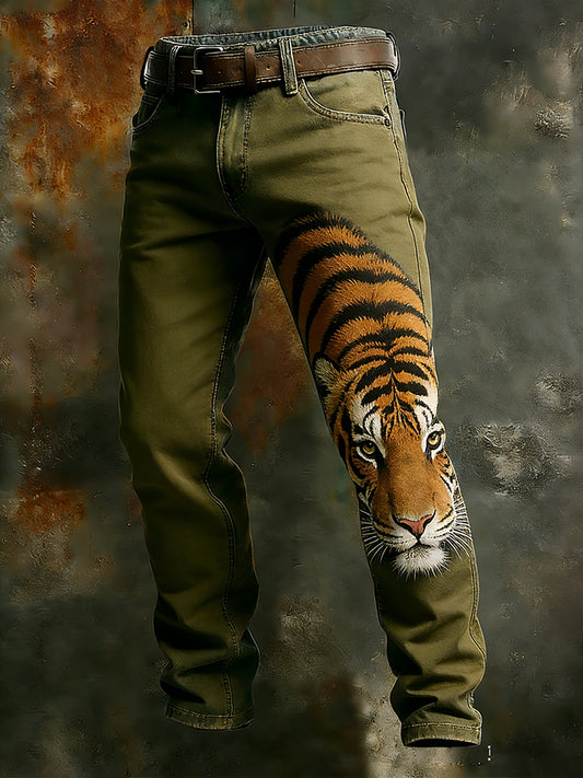 Calças de trabalho casual estilo retro negócio masculino