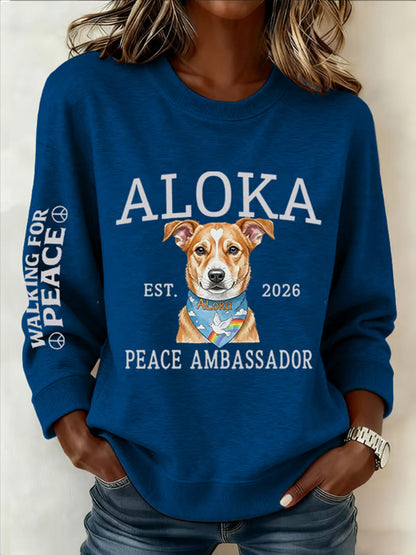 Camisola de impressão Walk For Peace das mulheres