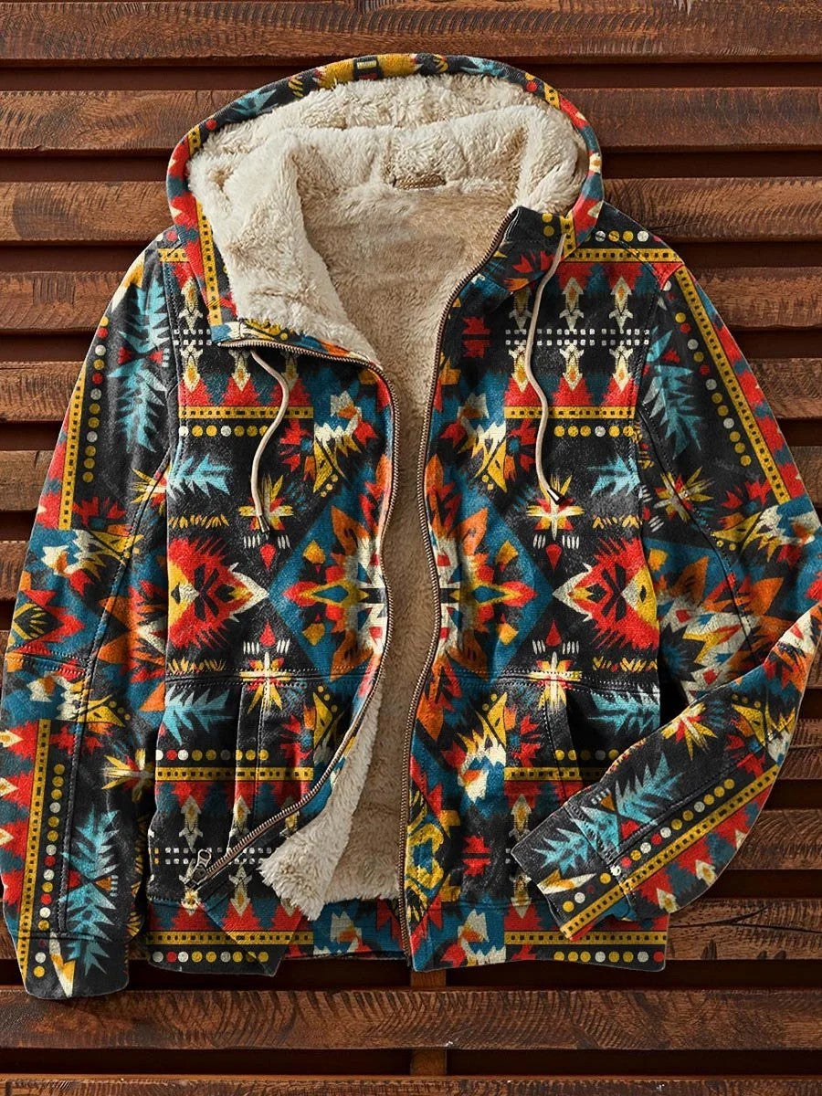 Hoodie asteca étnico ocidental dos homens