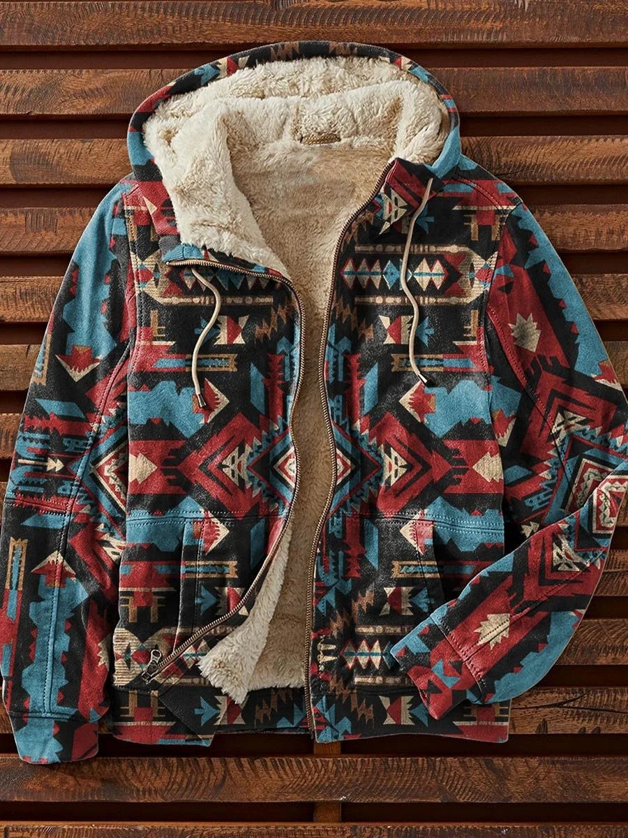 Hoodie asteca étnico ocidental dos homens