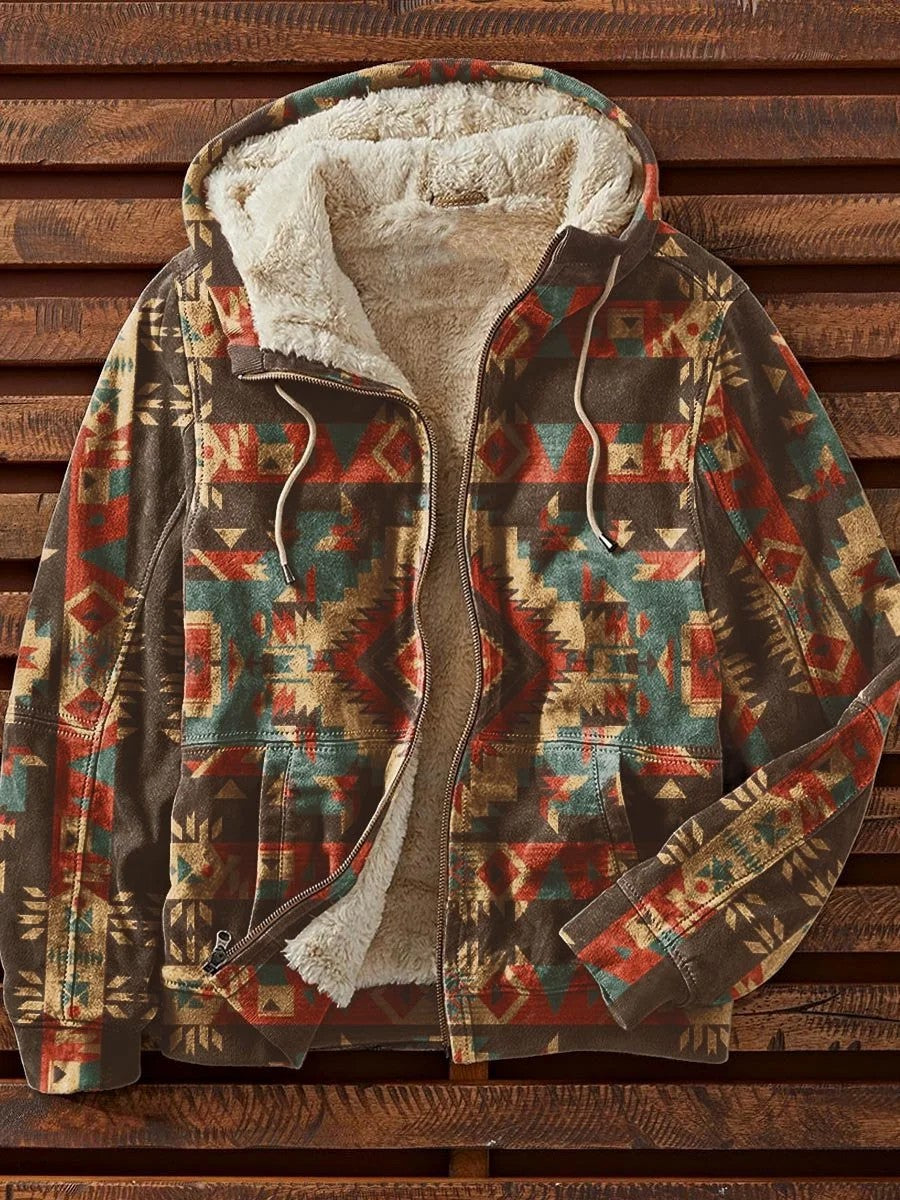 Hoodie asteca étnico ocidental dos homens