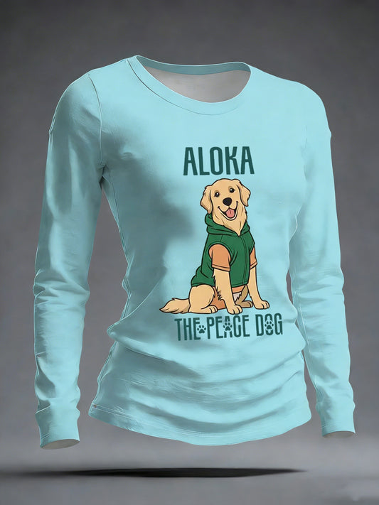 Caminhar das mulheres para a paz impresso manga comprida t-shirt