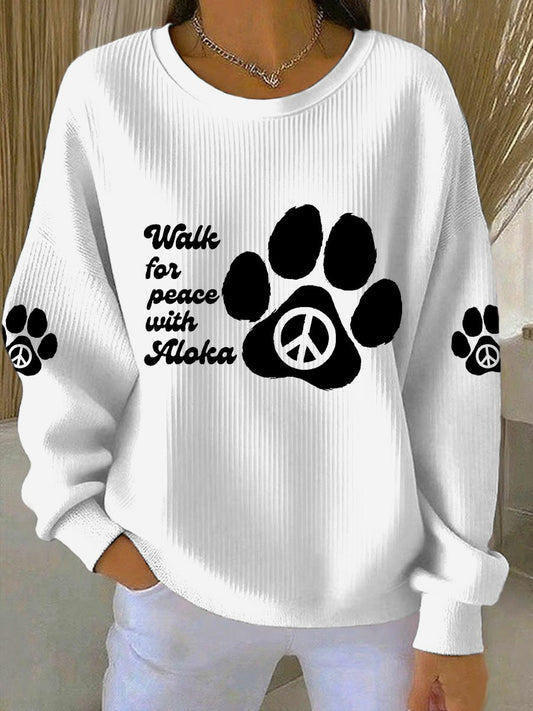 Caminhada das mulheres para a paz com Aloka impresso moletom