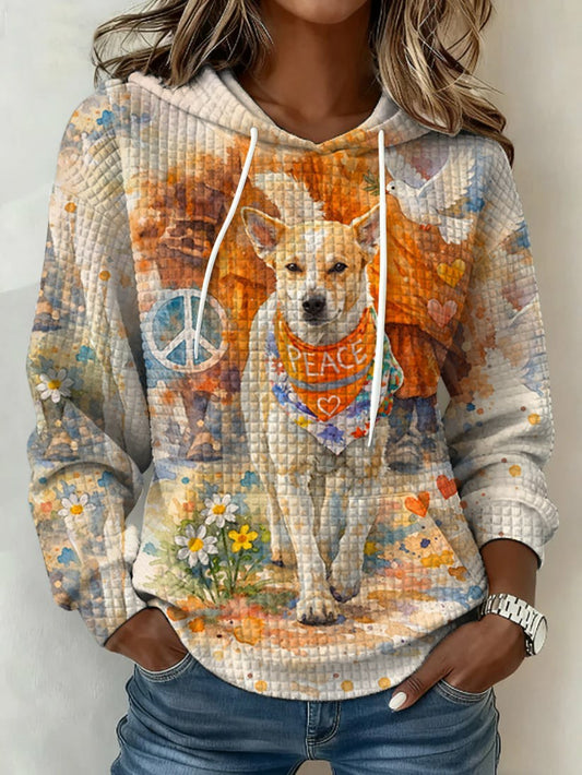 Caminhada de Mulheres para a Paz com Aloka Impresso Hoodie