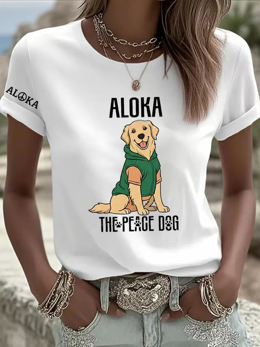 T-shirt estampada Aloka Women's The Peace Dog