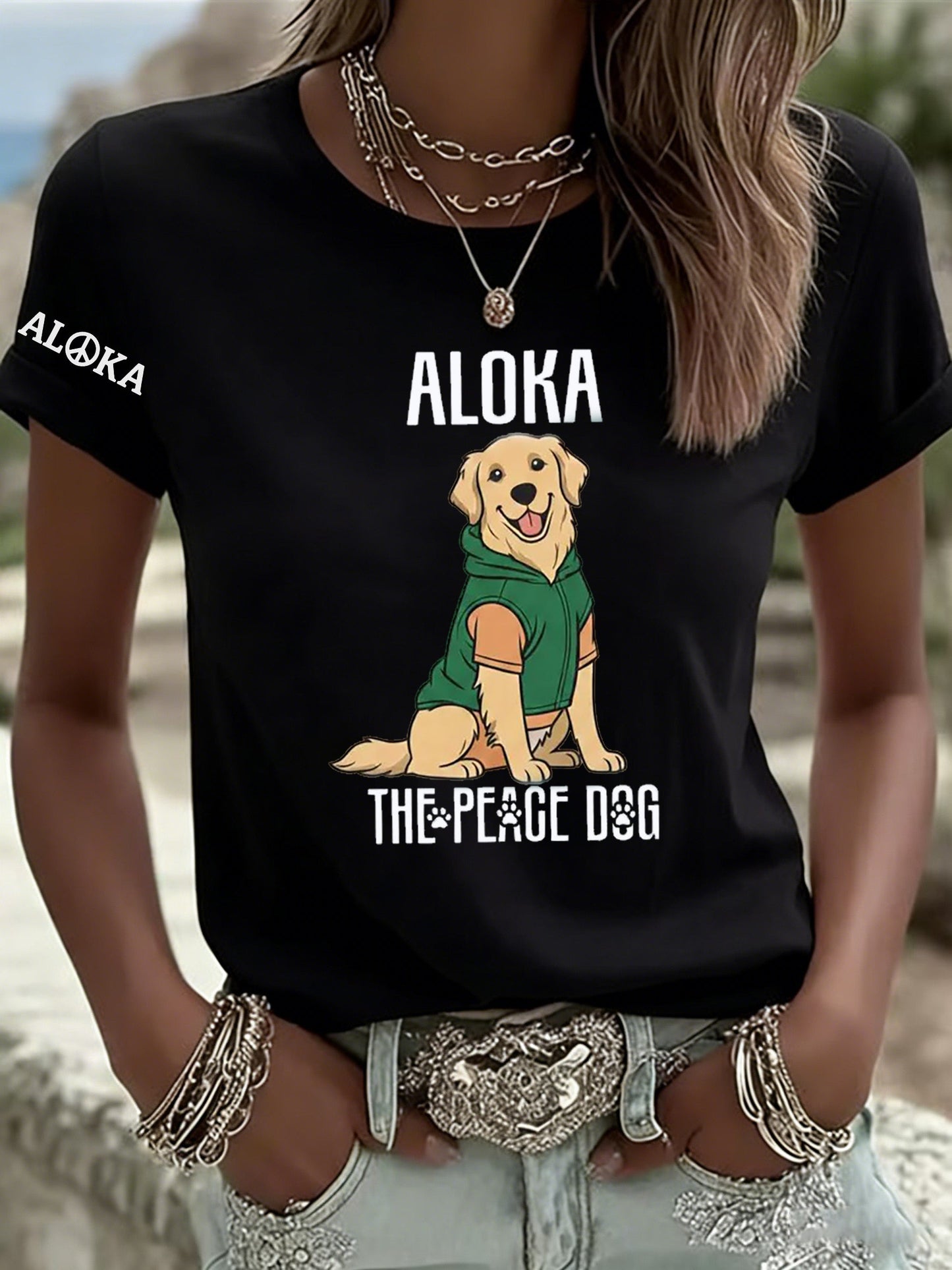 T-shirt estampada Aloka Women's The Peace Dog